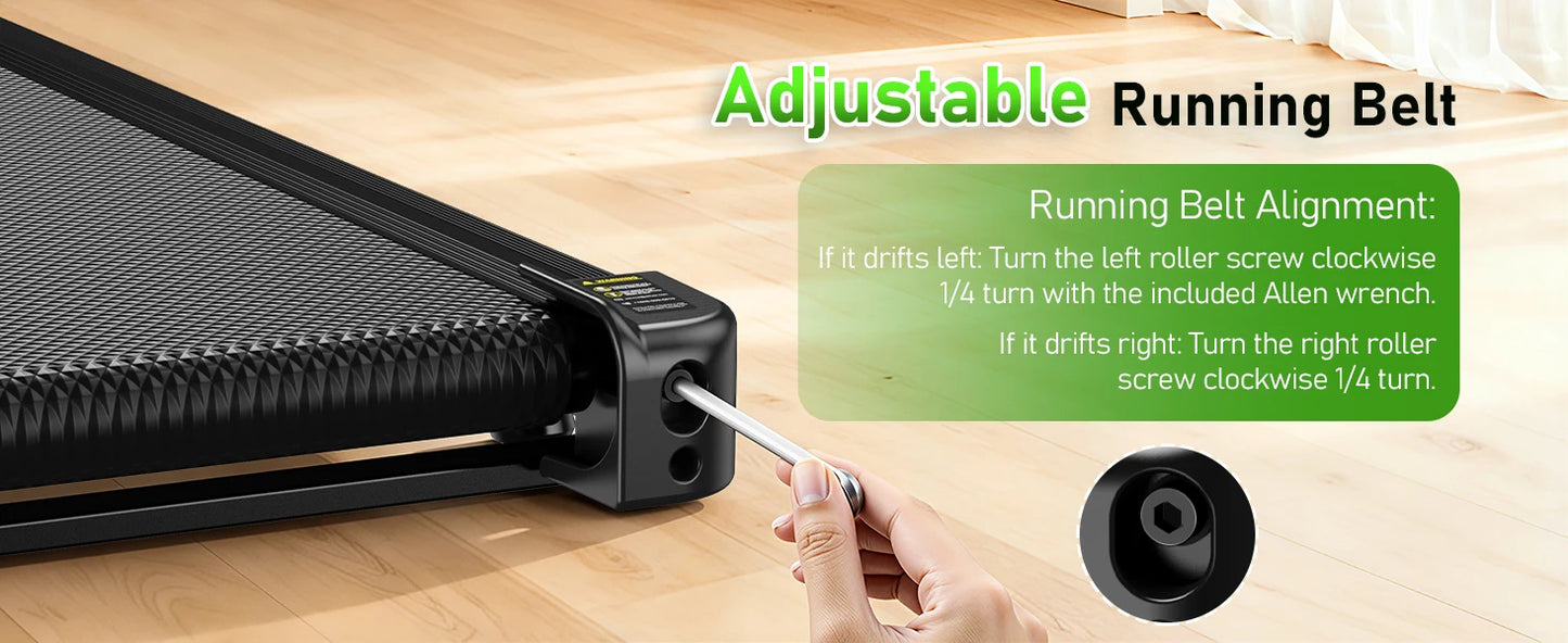 AKLUER Walking Pad Under Desk Treadmill Incline 2.5HP Remote Control