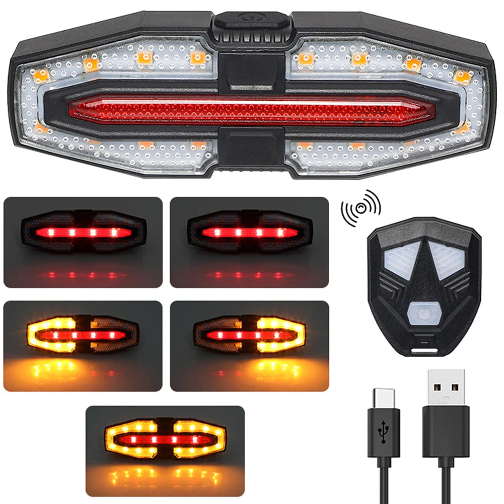 Alloet Rechargeable Bike Tail Light with Turn Signals