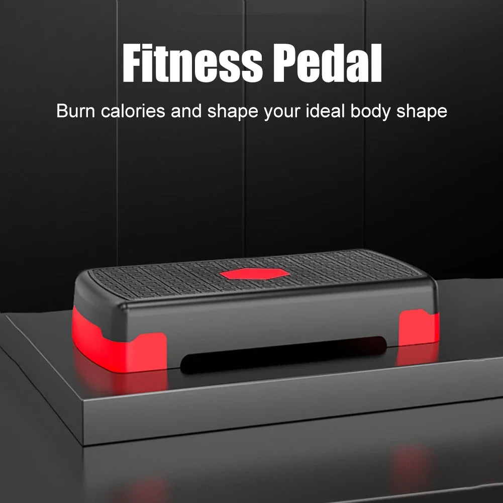 Adjustable Home Fitness Stepper - Non-slip Mini Cardio Exercise Equipment, 200KG Load-bearing Cap. Exercise mat holder Yoga