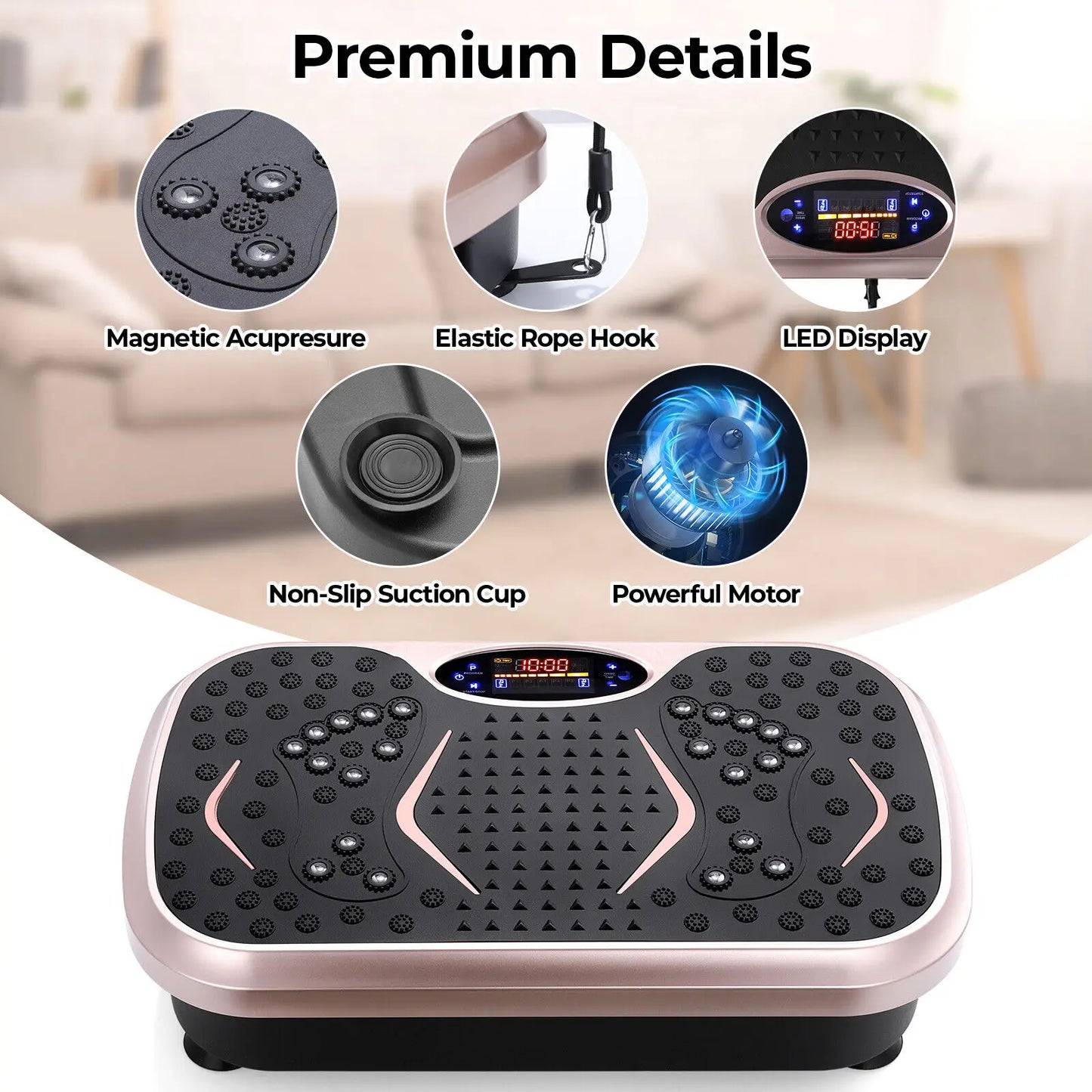 Homfa Vibration Plate Exercise Machine With Loop Bands