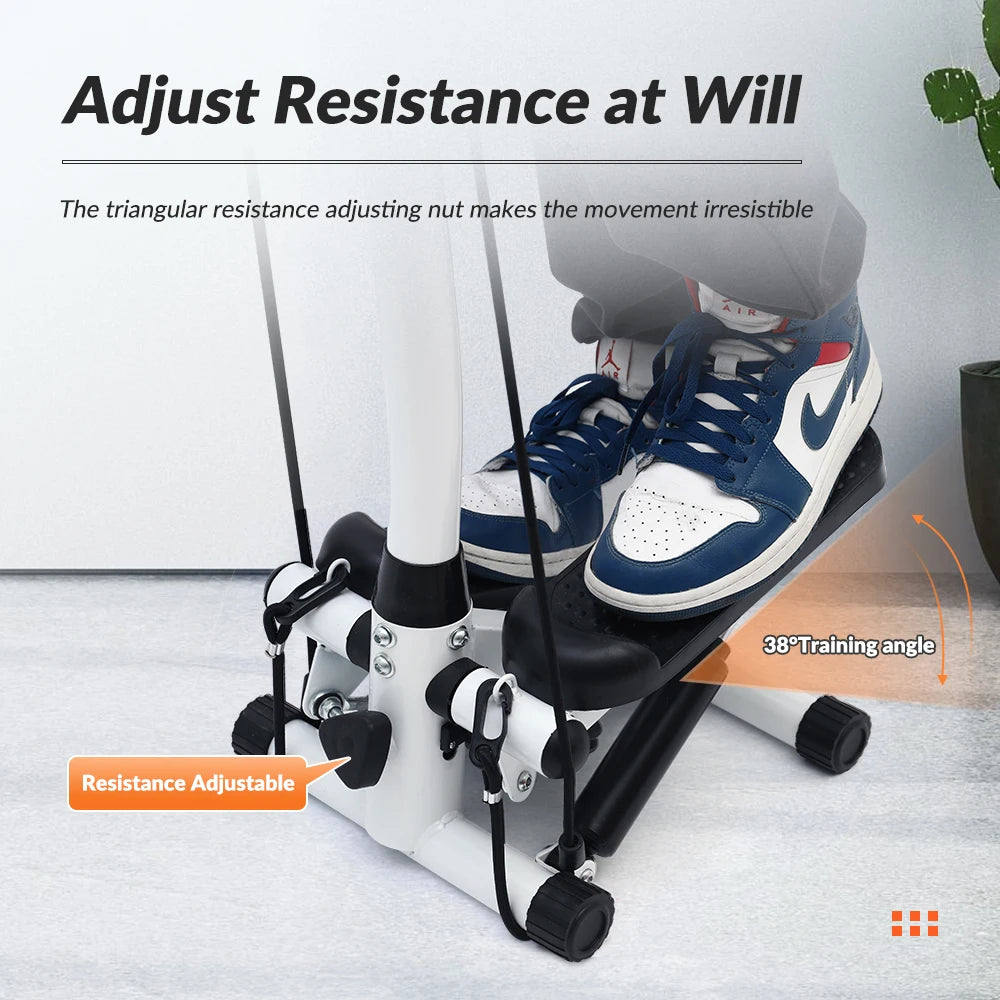 Home Gym Exercise Stepper Machine With LCD Monitor And Bands