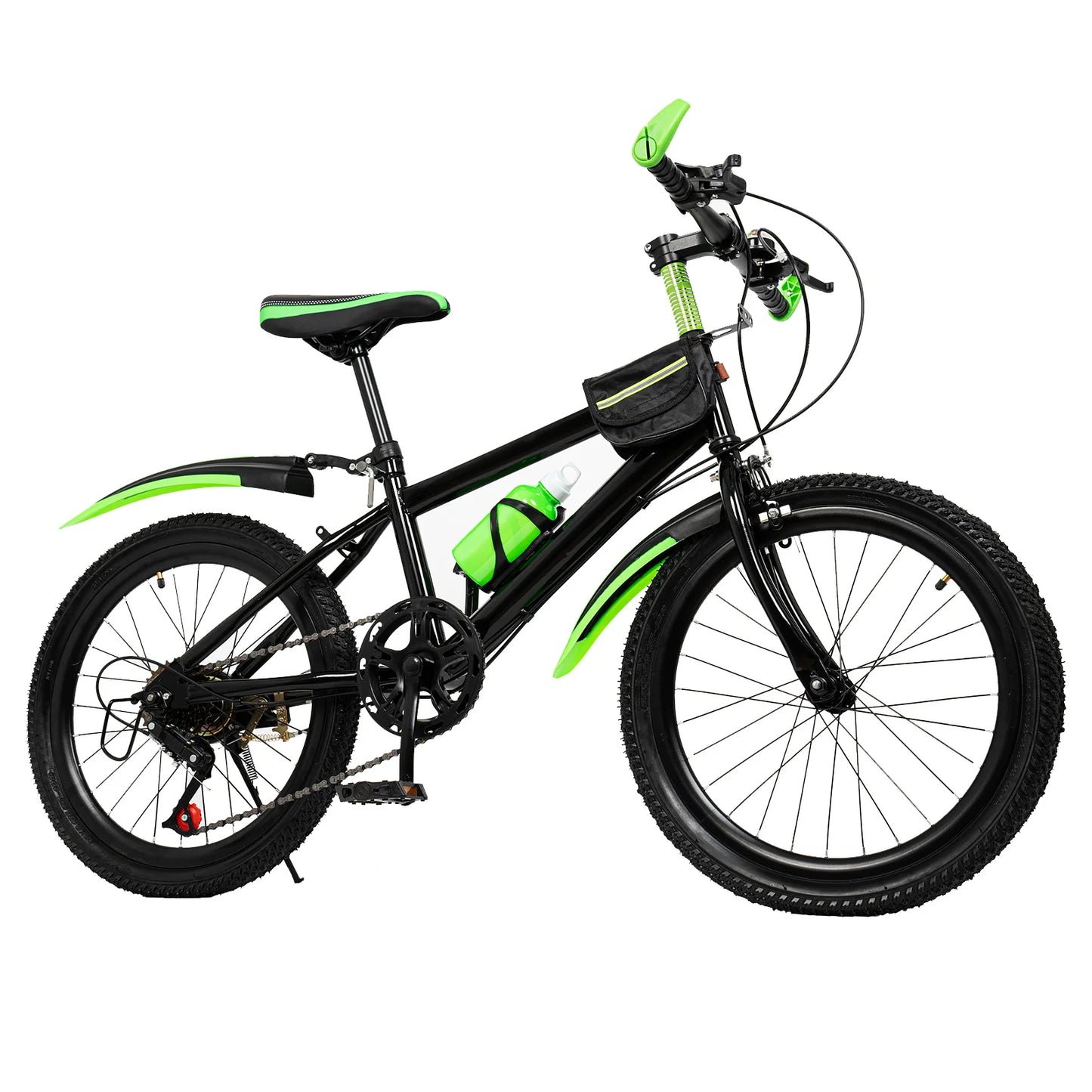 Kids Mountain Bike Adjustable With Storage Bag And Bell