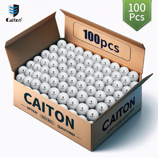 Caiton 100pcs 3 Layer Golf Balls High Performance Long Distance Spin Control