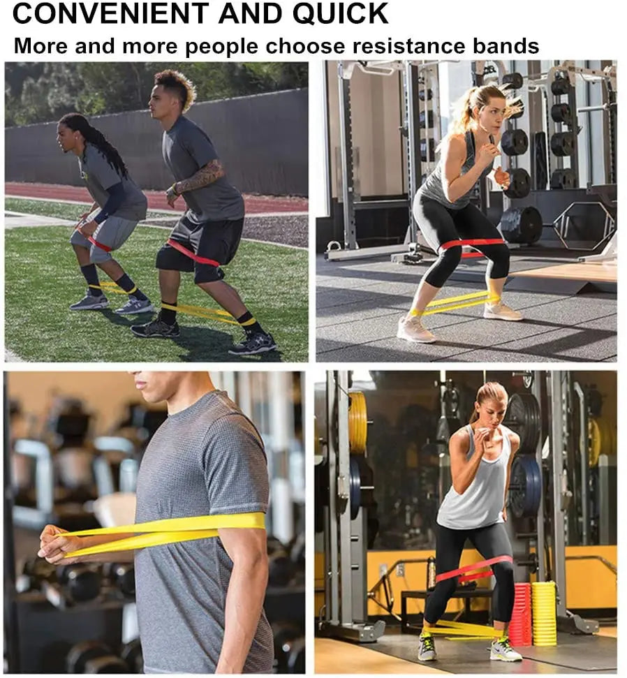 lpcbec Five Piece Fitness Resistance Bands Set For Home Gym And Yoga