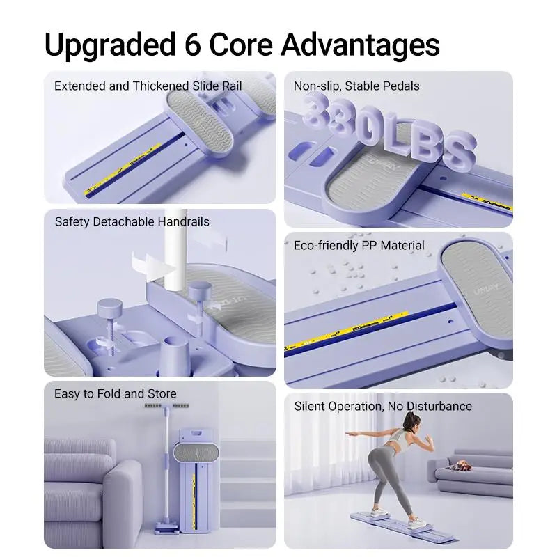Cursor Fitness 3-in-1 Foldable Ski Trainer for Home Gym