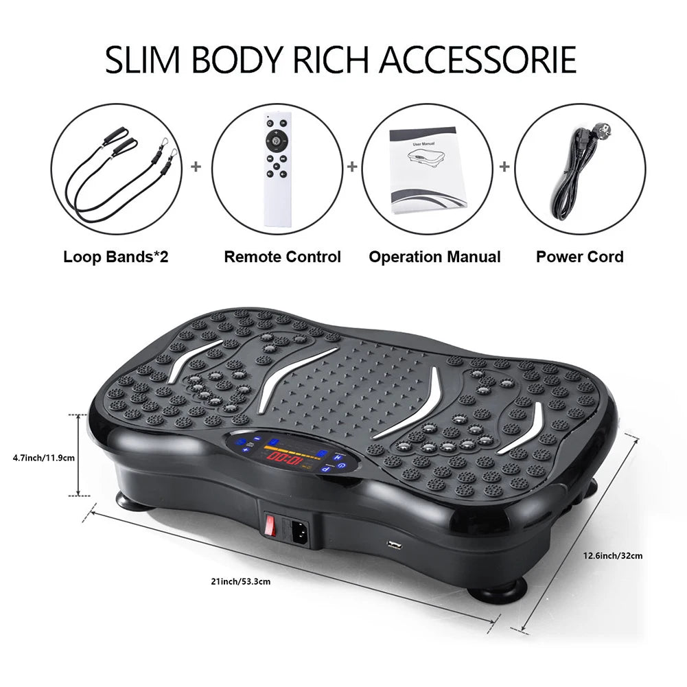 APWIKOGER Vibration Plate Exercise Machine Bluetooth Full Body Shaker