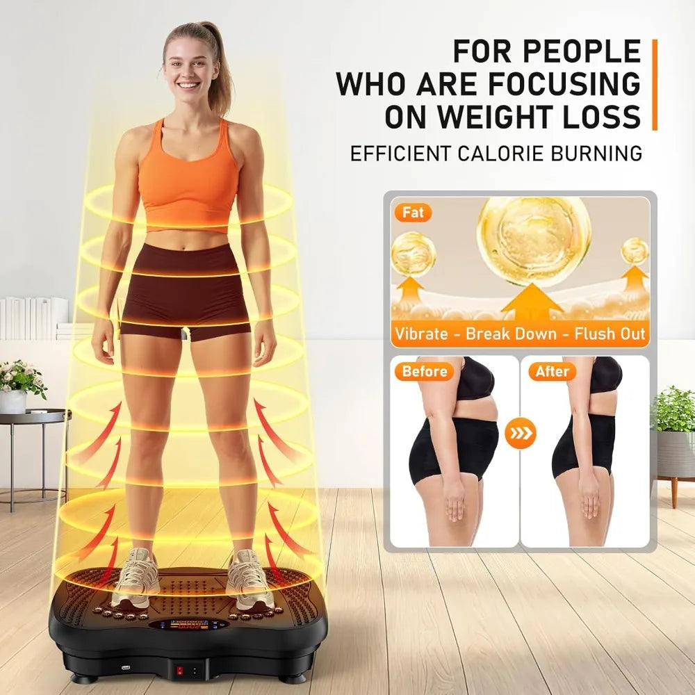 Vibration Plate Exercise Machine 130 Levels Full Body Bluetooth