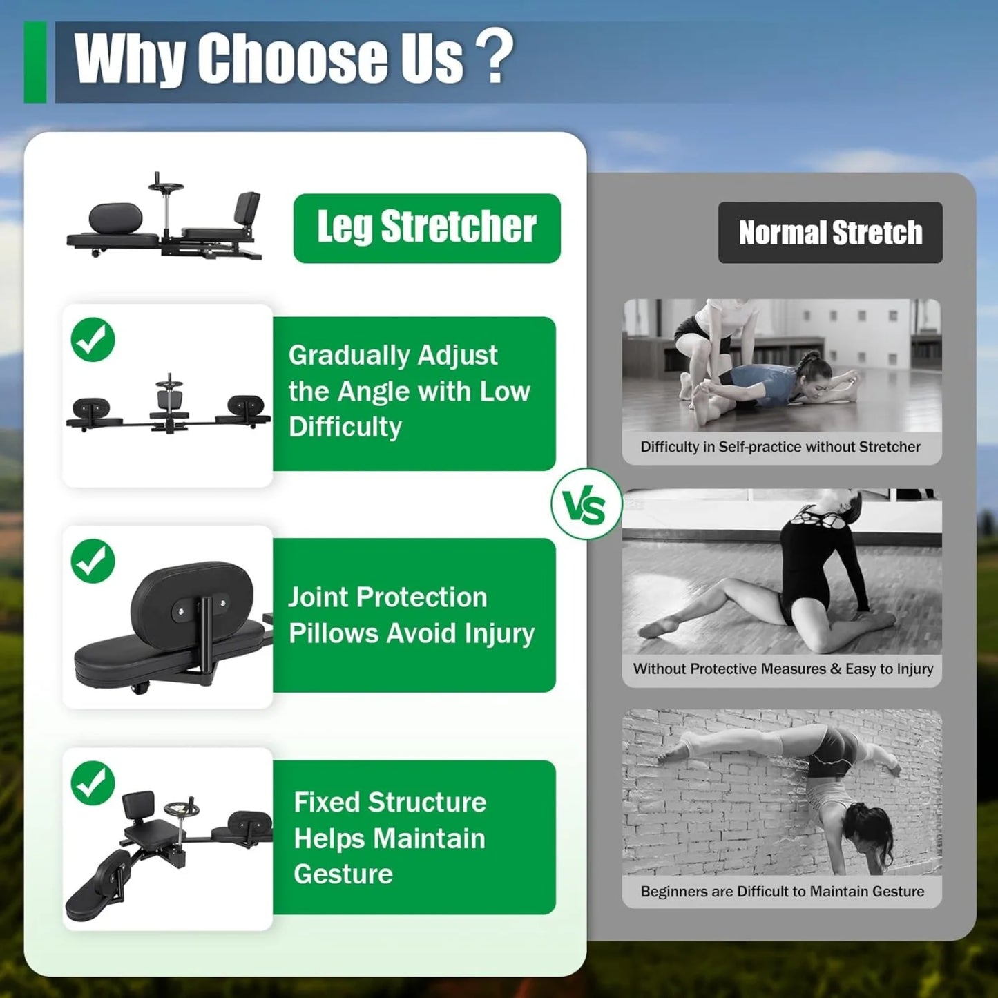 Leg Stretcher Machine For Flexibility Training Fitness Yoga