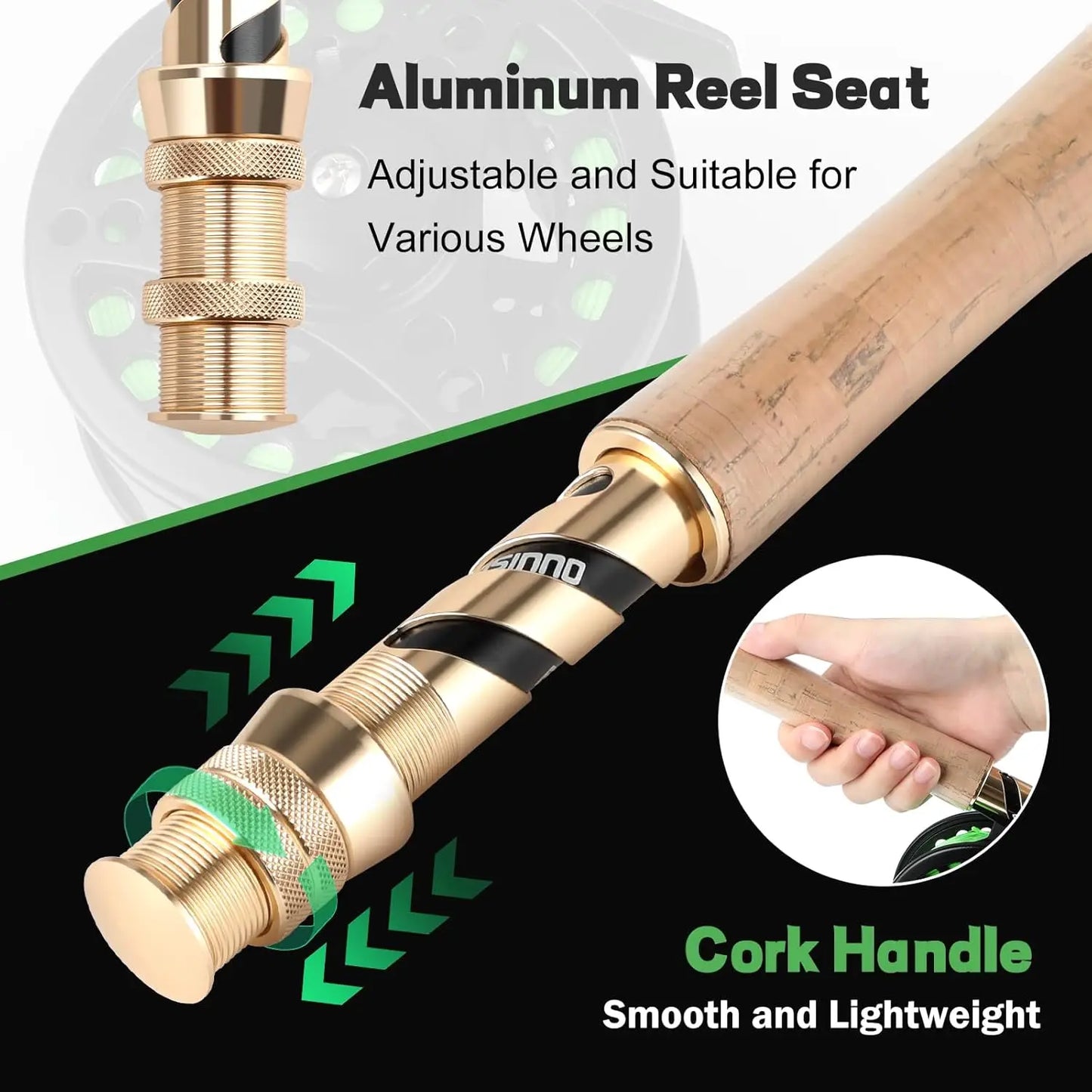 Lightweight Graphite Fly Fishing Rod And Reel Starter Kit