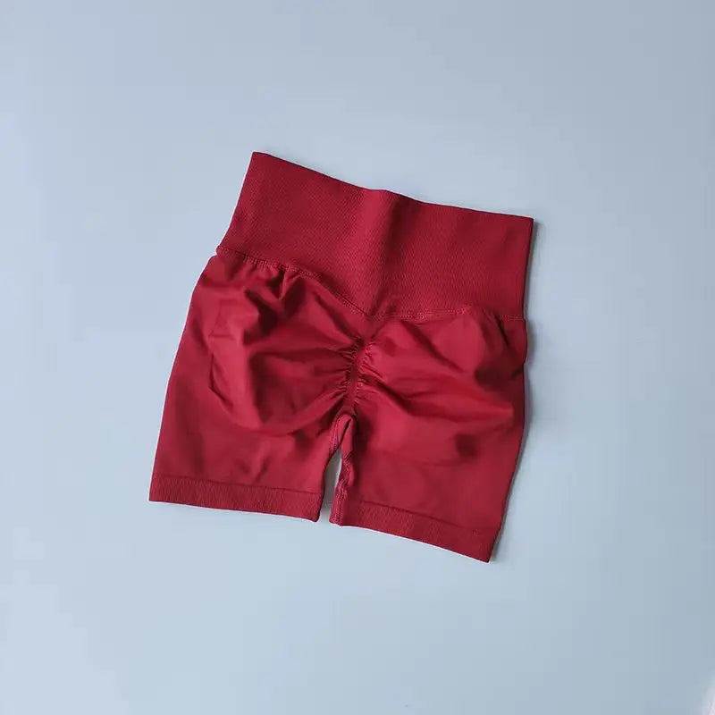 Womens High-Waist Yoga Shorts Butt-Lift Breathable Fitness Wear