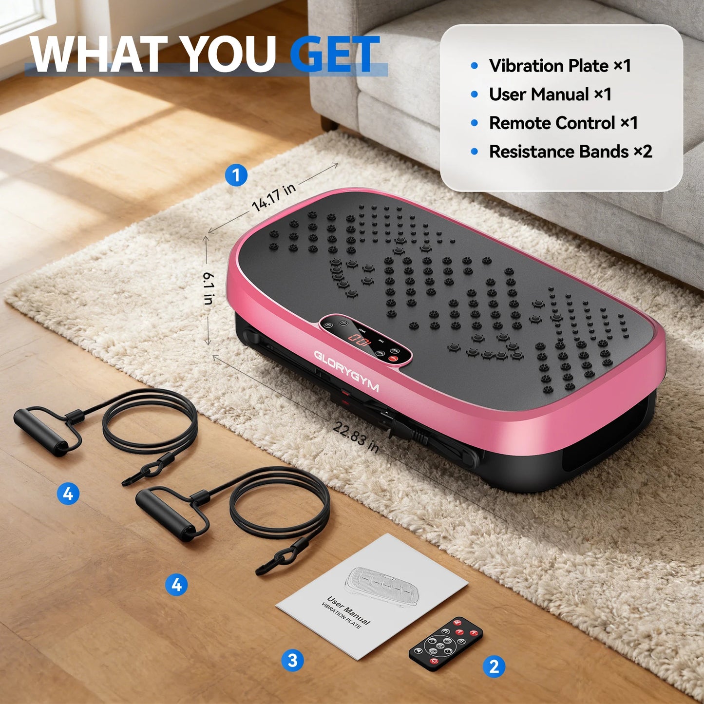 Vibration Plate Exercise Machine With 120 Levels For Home Gym
