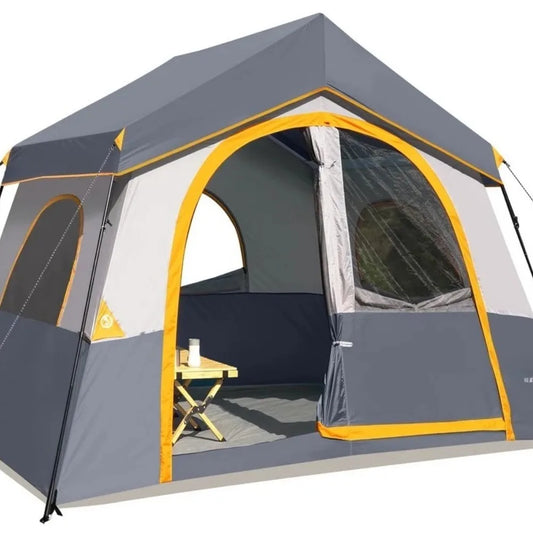 8 Person Portable Family Cabin Tent for Camping and Hiking Adventures