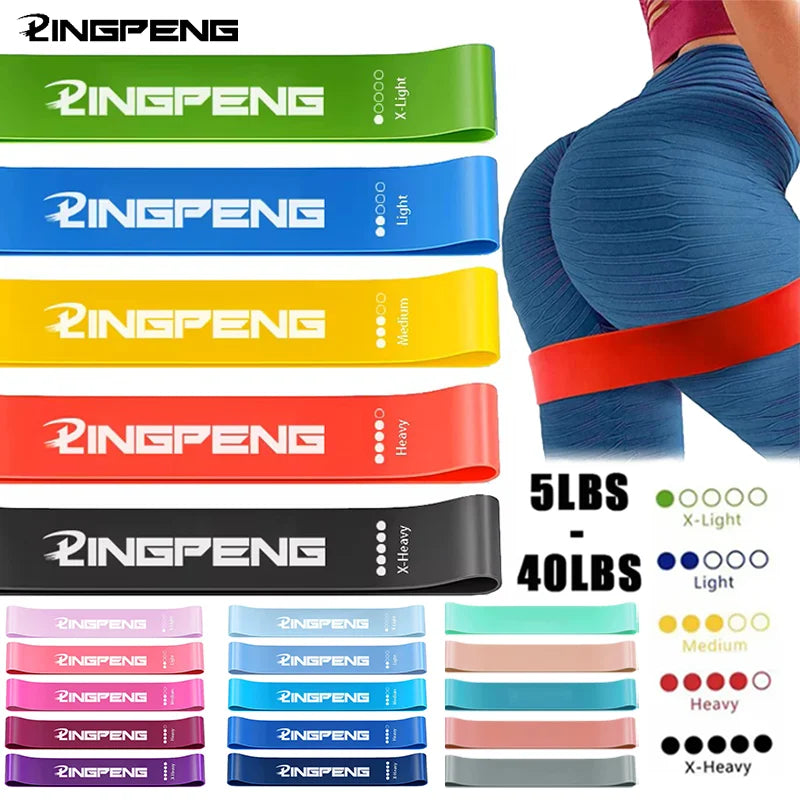 lpcbec Five Piece Fitness Resistance Bands Set For Home Gym And Yoga