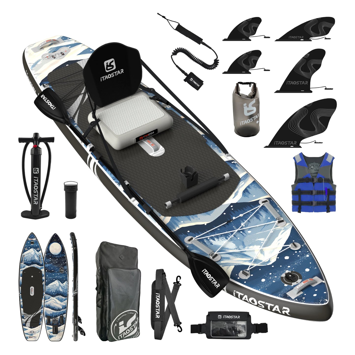 Inflatable Pulp Boards N01B 11'6 Inch Standing Paddleboard for Lakes and Rivers