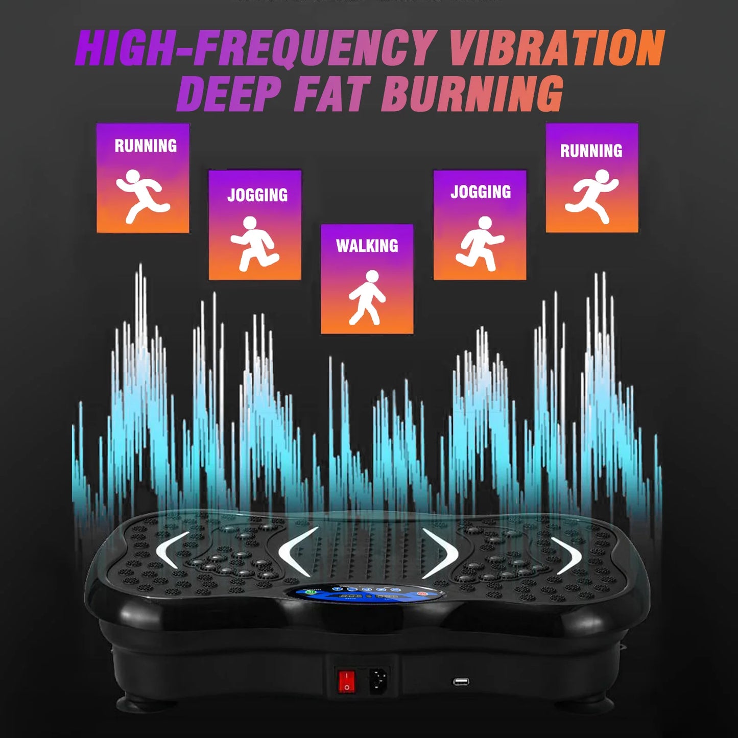 Vibration Plate Exercise Machine Full Body Workout Bands