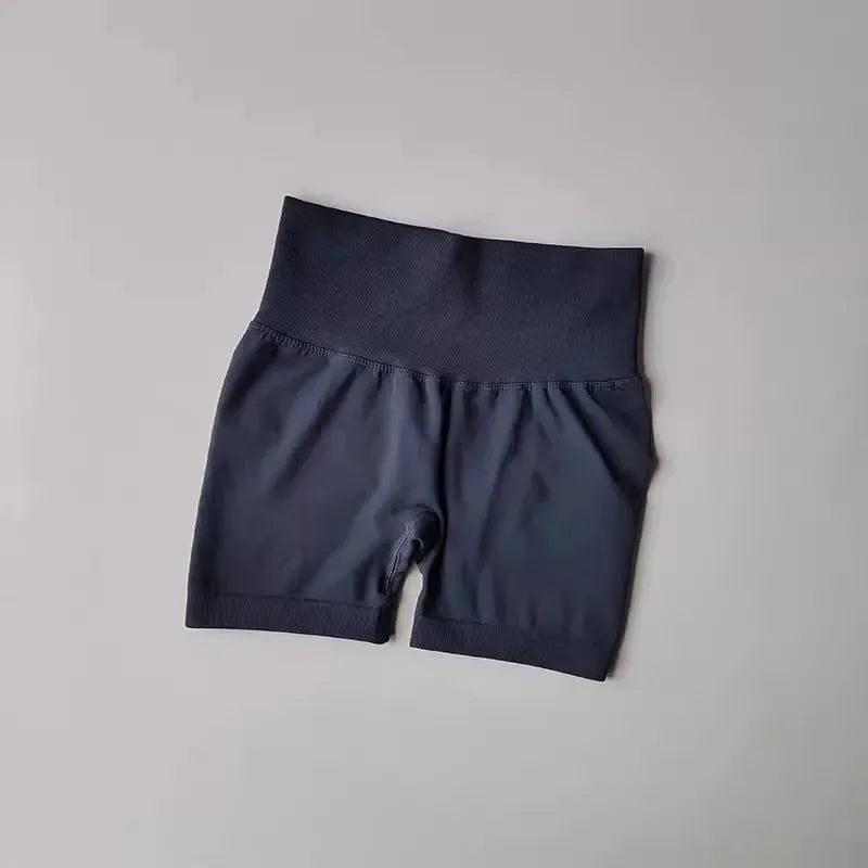 Womens High-Waist Yoga Shorts Butt-Lift Breathable Fitness Wear