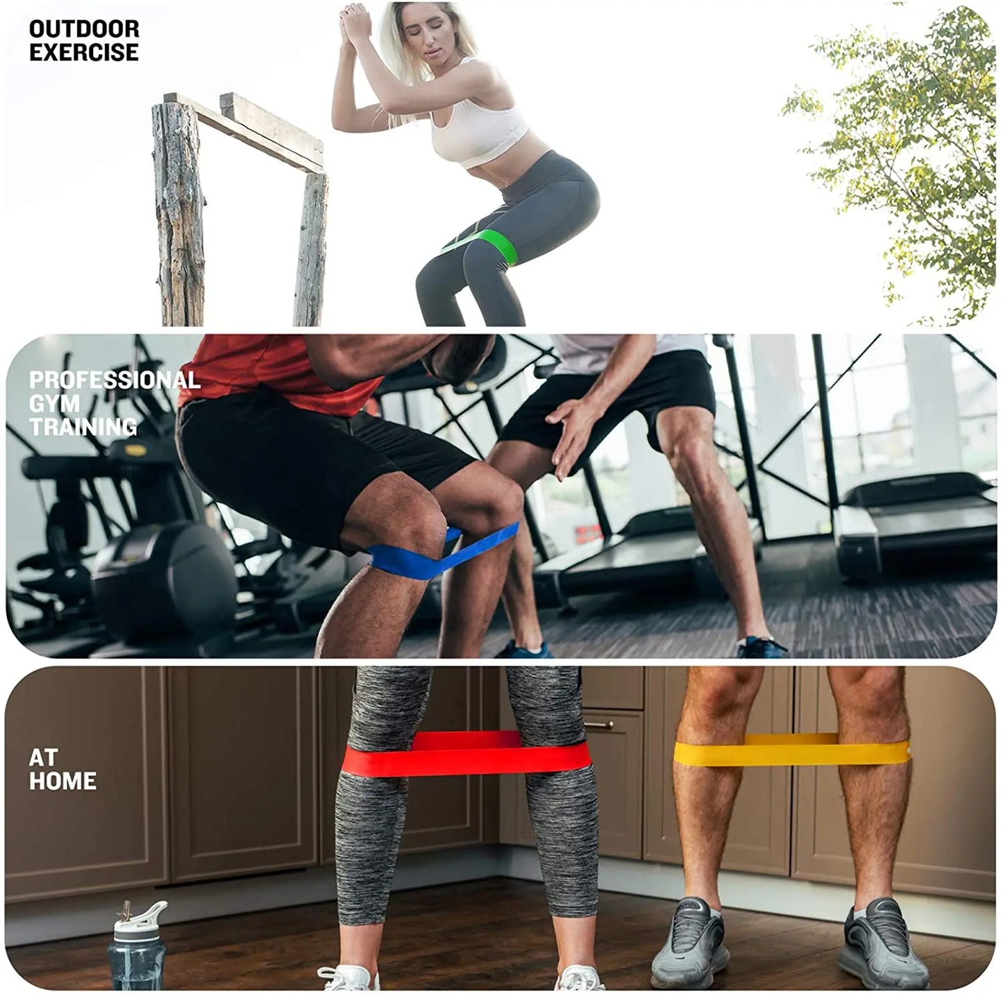 lpcbec Five Piece Fitness Resistance Bands Set For Home Gym And Yoga