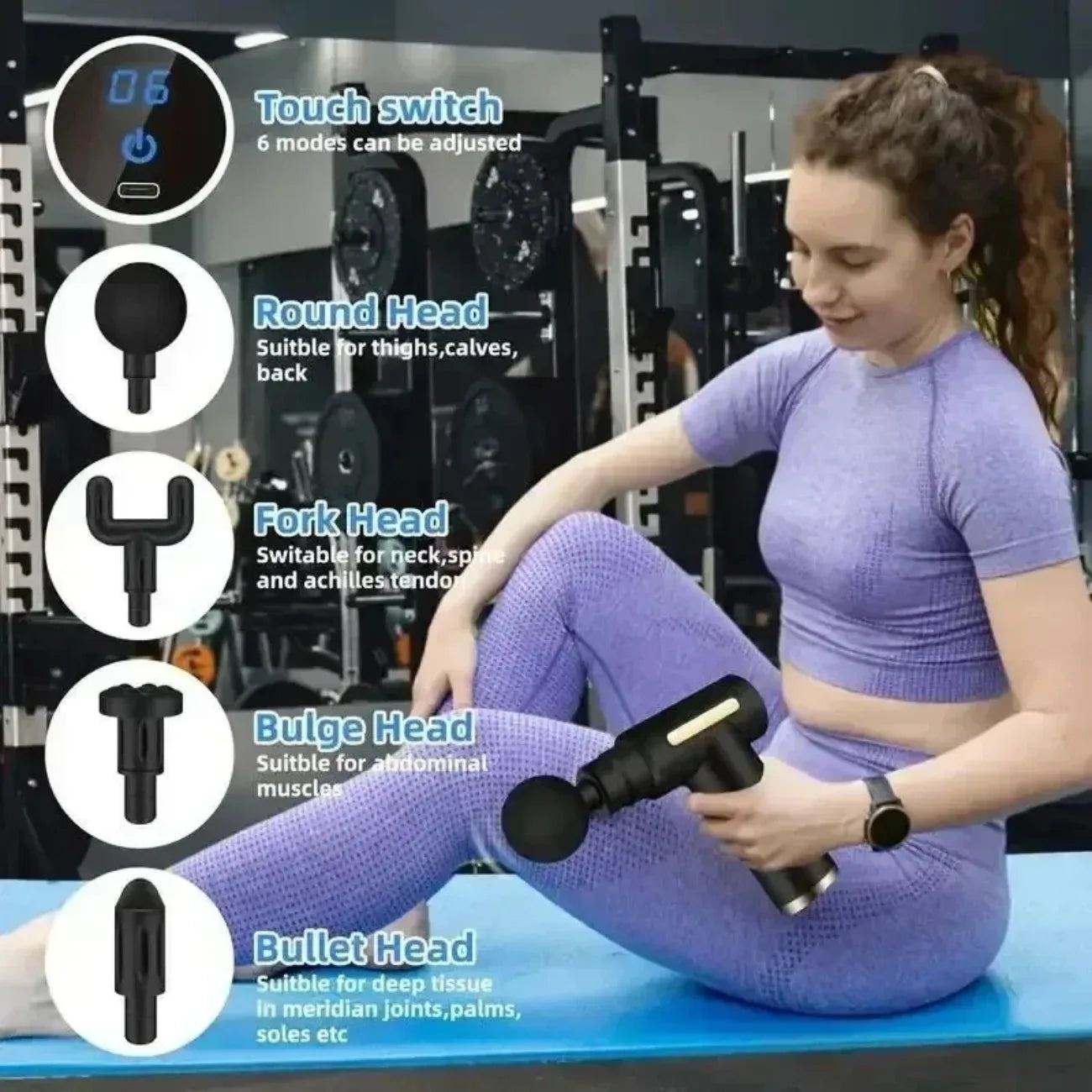 DIAMRI Mini USB Massage Gun Portable Fascia Relaxer For Shoulders