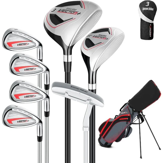 8 Piece Complete Men's Golf Club Set with Stand Bag and Fairway Wood