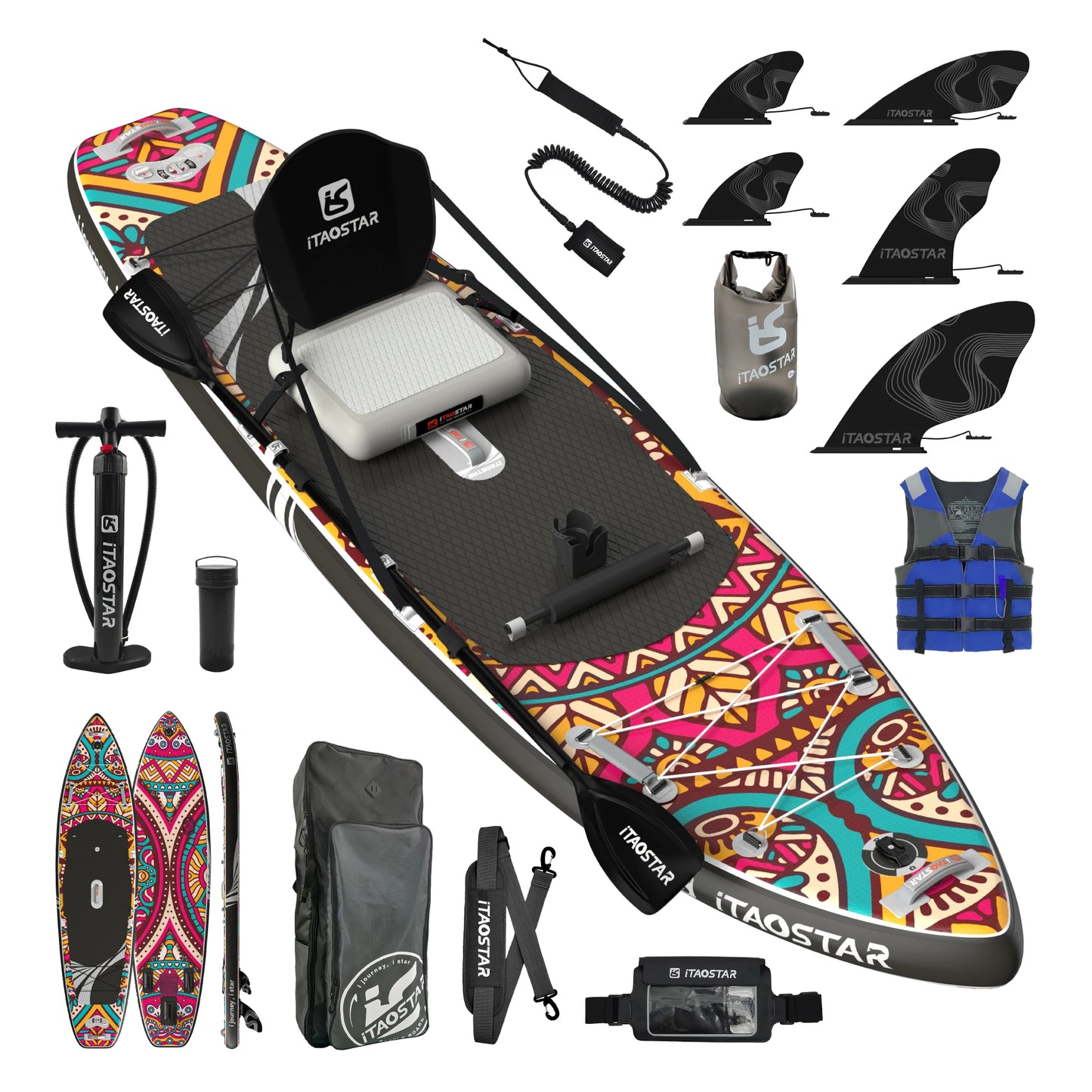 Inflatable Pulp Boards N01B 11'6 Inch Standing Paddleboard for Lakes and Rivers