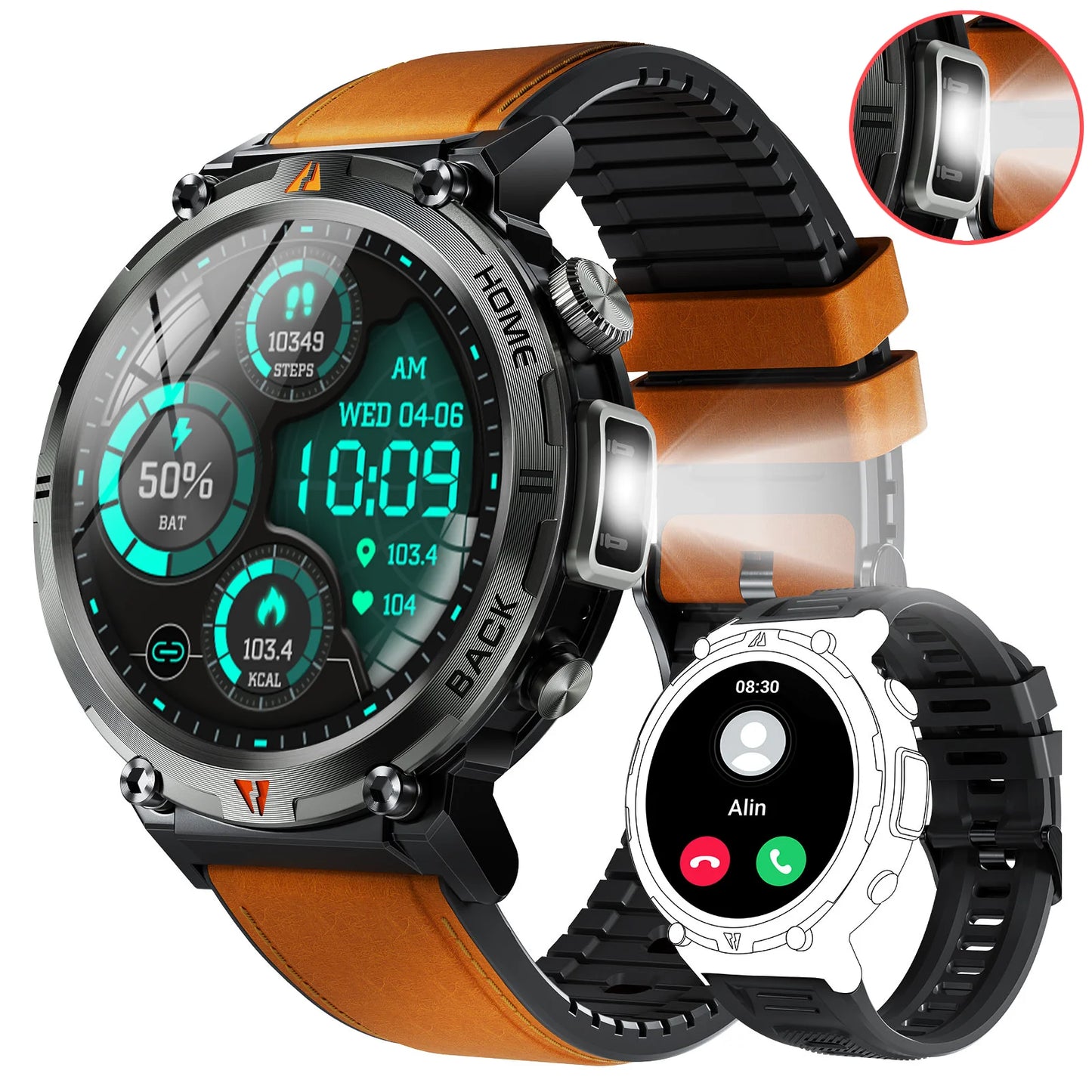EIGIIS KE3 Smartwatch For Men Full Touch Screen Health Monitor