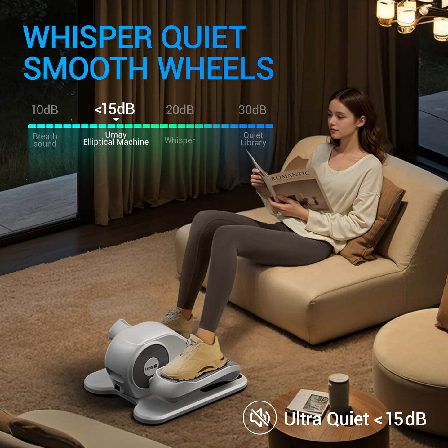 Cursor Fitness Portable Under Desk Elliptical For Seniors