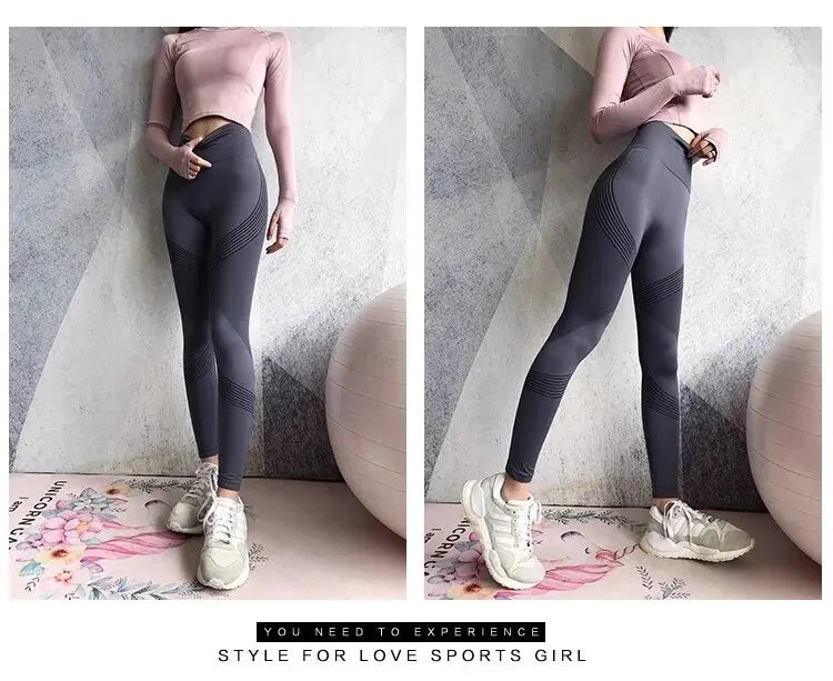 Women Fitness Yoga Pants High Waist Stretch Leggings Quick Dry