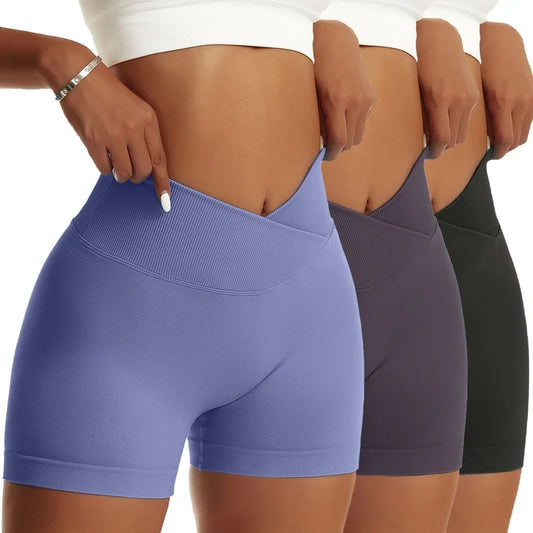 OVESPORT High Waisted Scrunch Butt Yoga Shorts Women