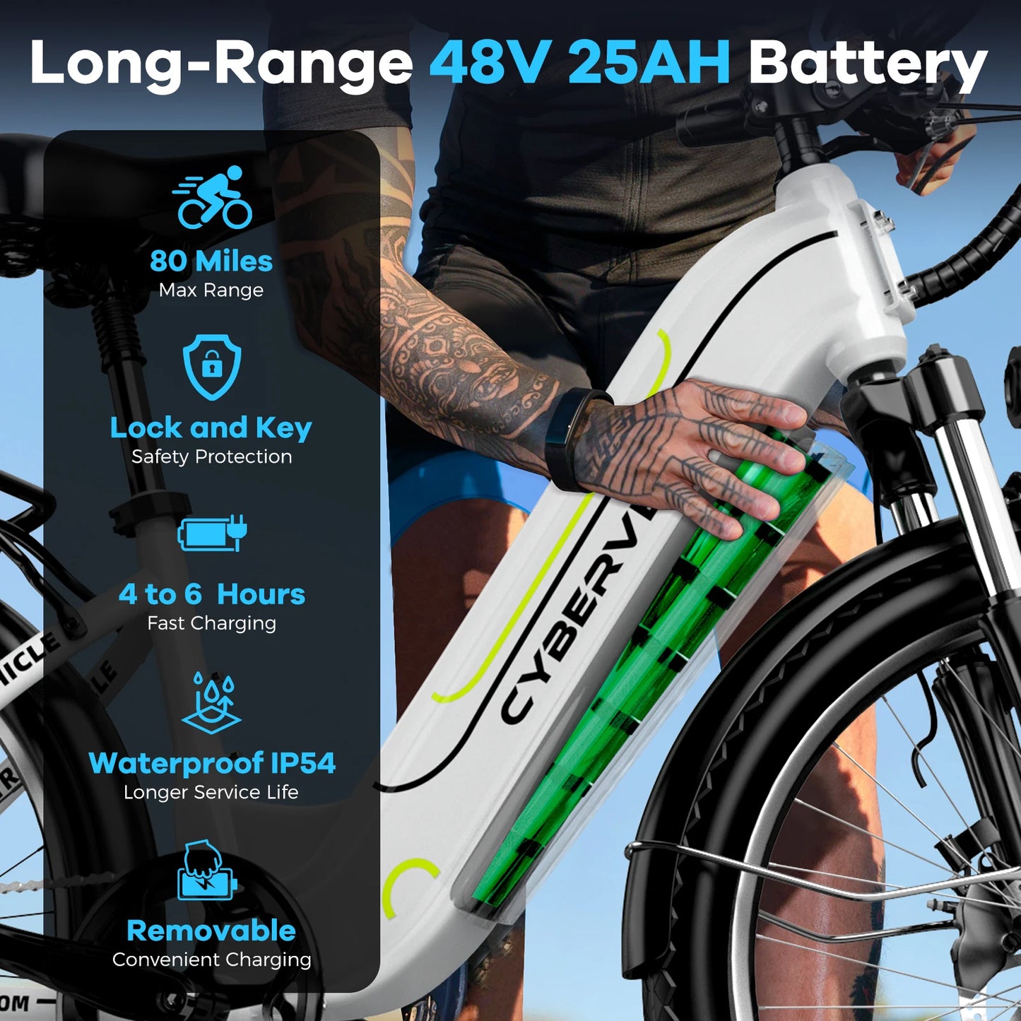 TALUSCONDOR EK7 Electric Bike City Commuter Long Range 1000W