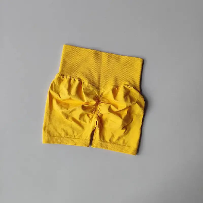 Womens High-Waist Yoga Shorts Butt-Lift Breathable Fitness Wear