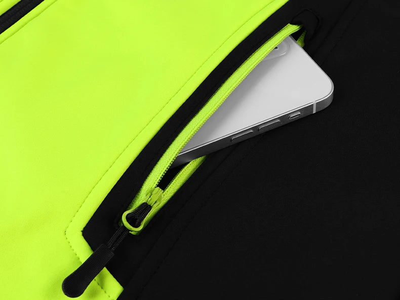 INBIKE Mens Winter Cycling Jacket With Hood Windproof Fleece Coat