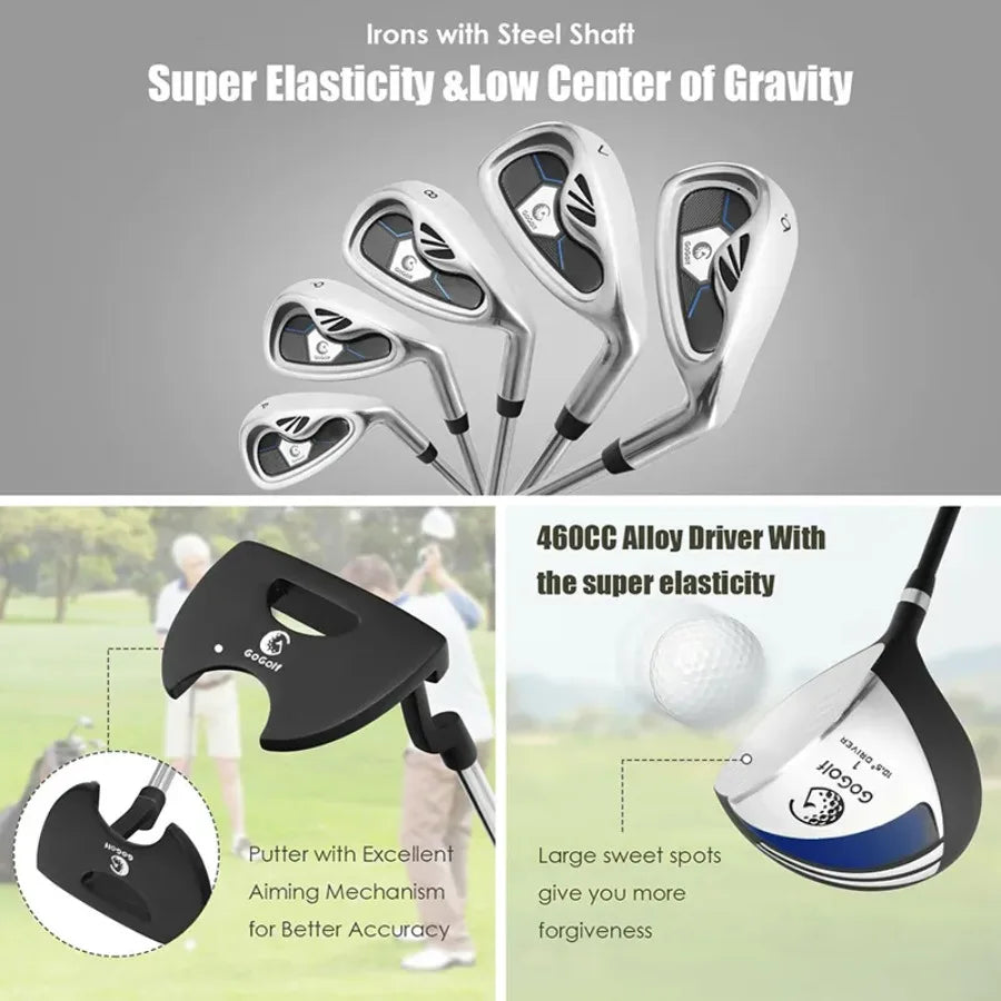 Men's Profile Complete 10 Piece Golf Club Package Set for All Skill Levels