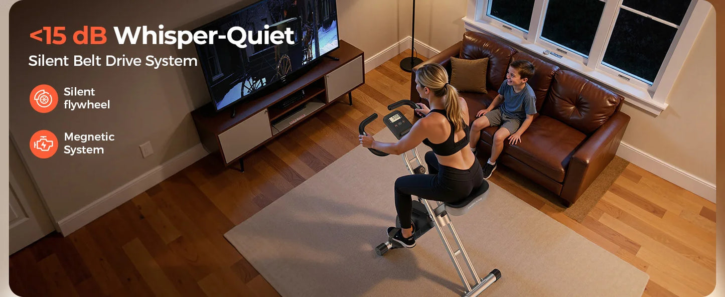 YOSUDA Foldable Exercise Bike For Home Gym Cardio Training