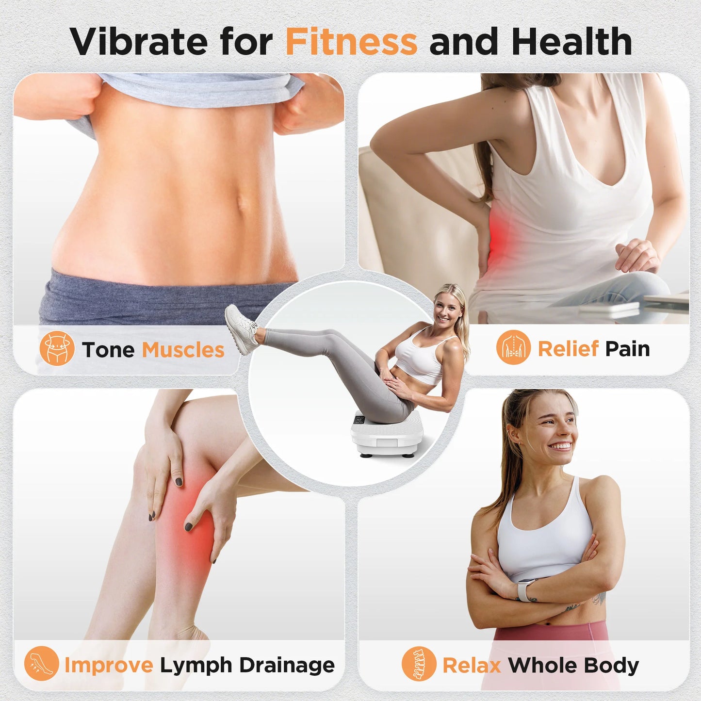 Feierdun Vibration Plate Exercise Machine For Weight Loss Toning