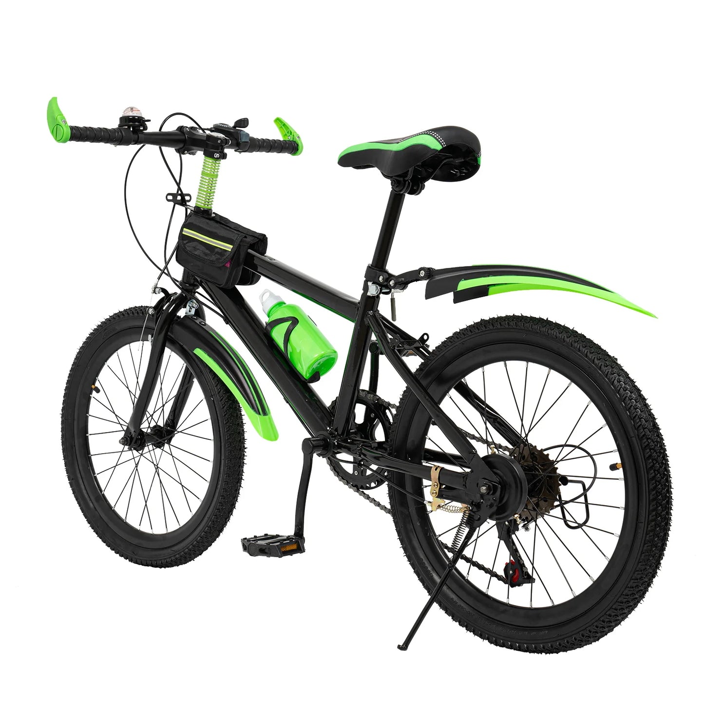 Kids Mountain Bike Adjustable With Storage Bag And Bell
