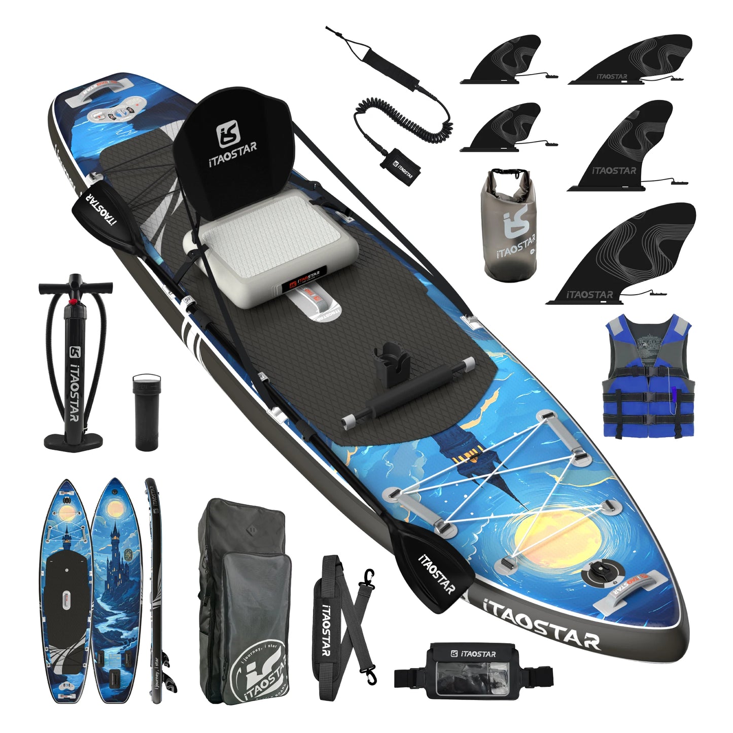 Inflatable Pulp Boards N01B 11'6 Inch Standing Paddleboard for Lakes and Rivers