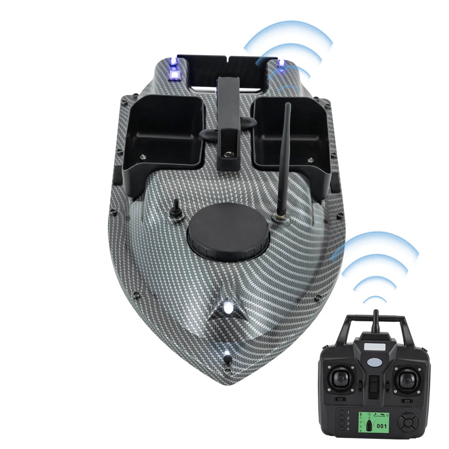Rechargeable GPS Bait Boat With 2 Batteries And 16 Positioning Points