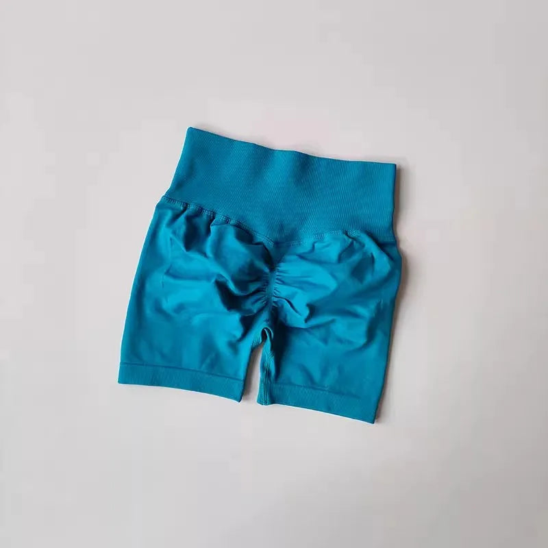 Womens High-Waist Yoga Shorts Butt-Lift Breathable Fitness Wear