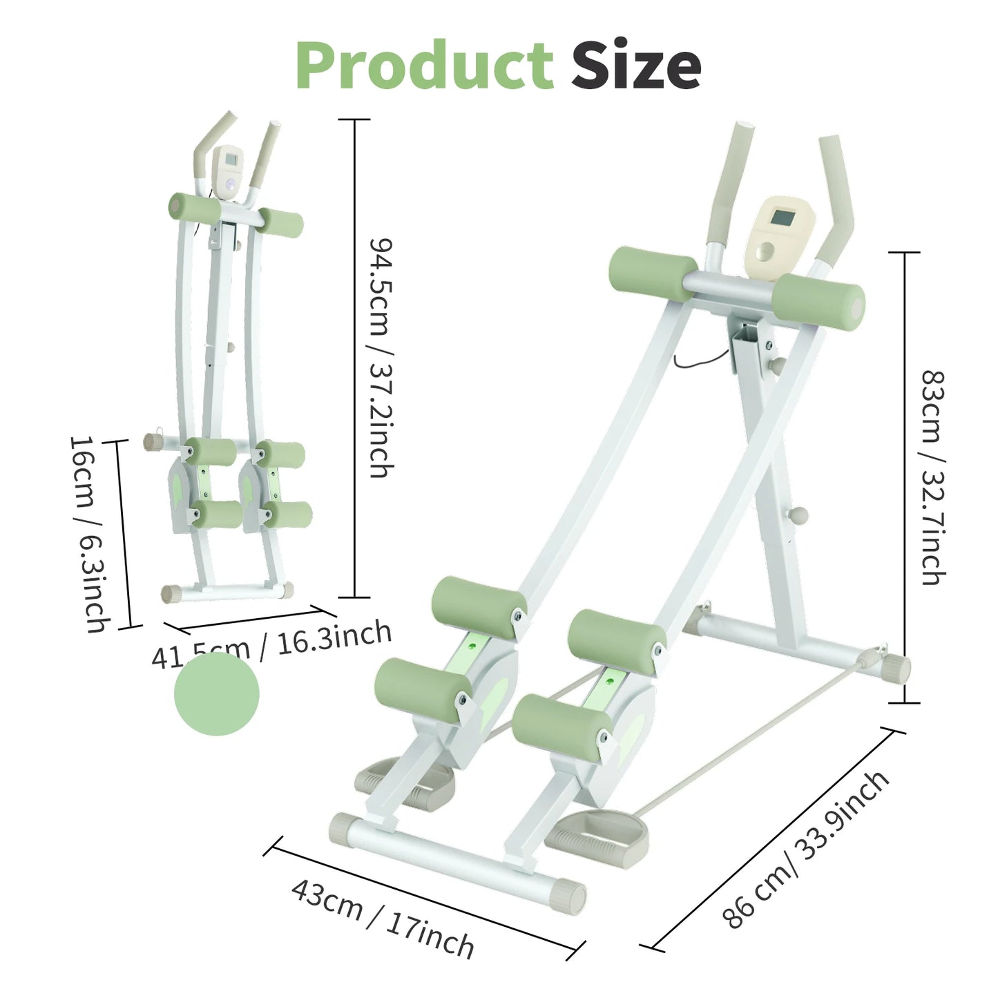 Monorail Ab Machine Ab Cruncher With Adjustable Resistance Levels