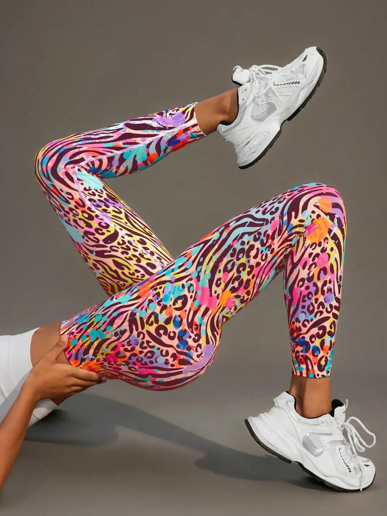 Animal Pattern High Waisted Seamless Leggings for Yoga Women