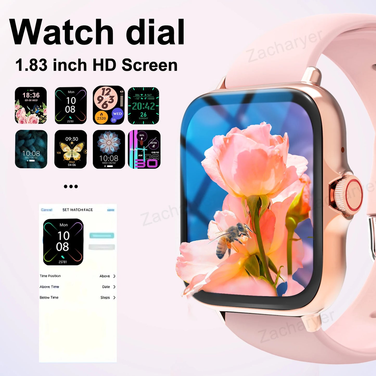Smartwatch With SMS For Android iPhone Fitness Tracker And Pedometer