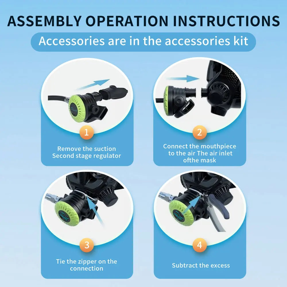 ChikaDIV Diving Tank 20 Minute Dive Time Portable Breathing
