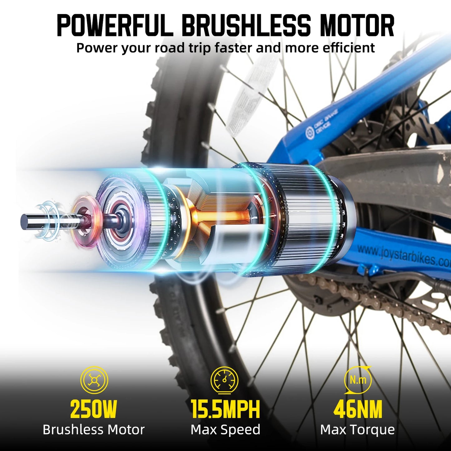 JOYSTAR Kids Electric Bike 250W Motor for Ages 7 Plus