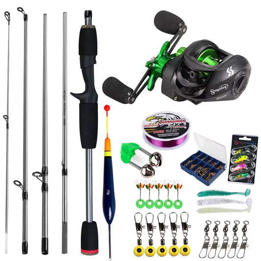 Sougayilang Baitcasting Fishing Rod and Reel Combo for Bass and Carp Fishing