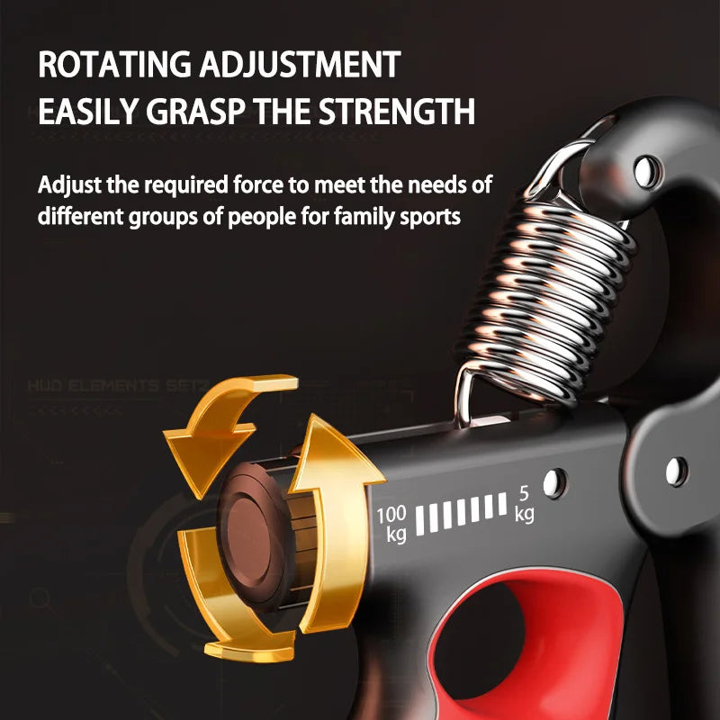 Adjustable 5-100kg Hand Grip Strength Device For Rehabilitation