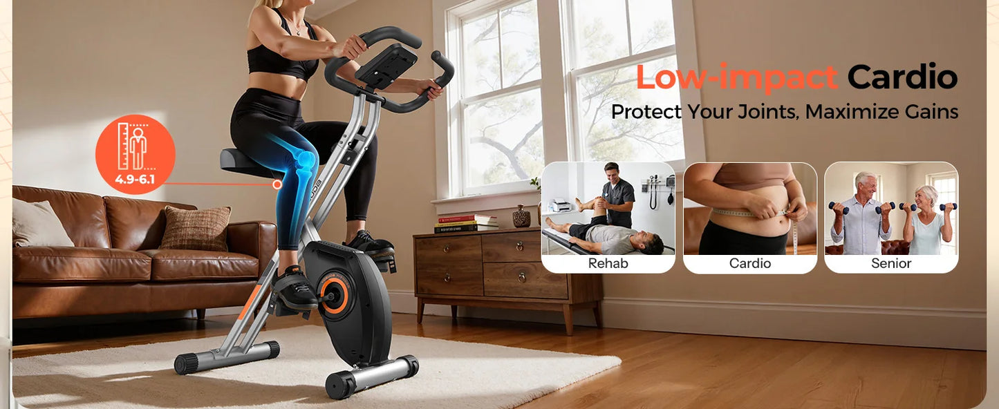 YOSUDA Foldable Exercise Bike For Home Gym Cardio Training