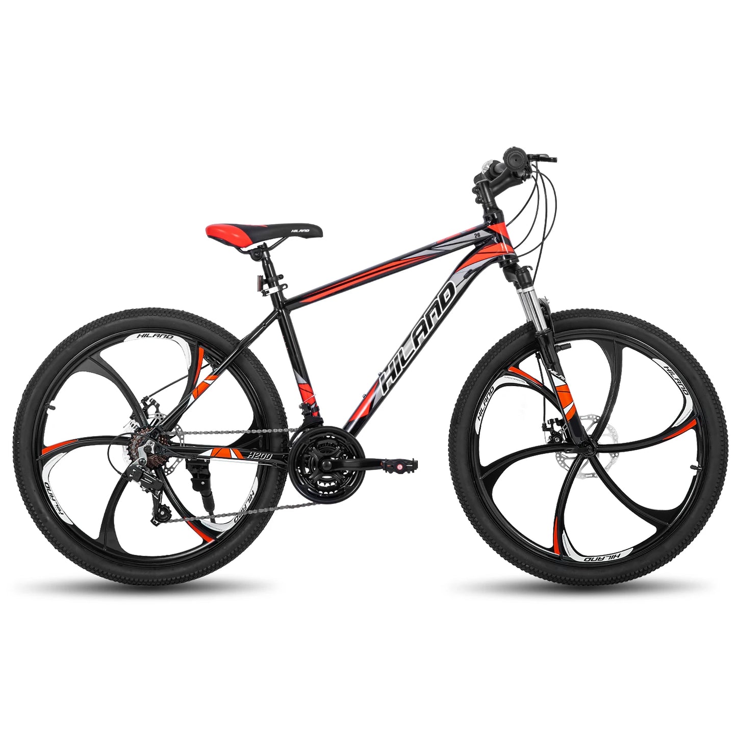 Hiland Mountain Bike 21 Speed Drivetrain Aluminum Frame