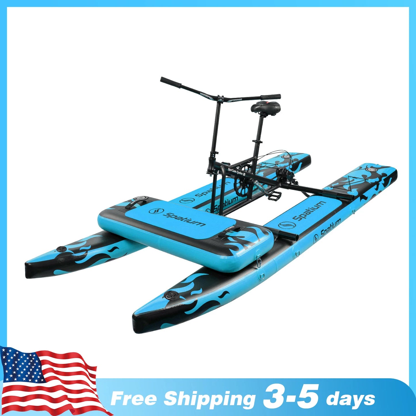 Spatium Water Bike 2.0 Inflatable Pedal Boat Stable