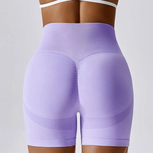 CZGUKECN Seamless Women Sports Shorts High Waist Push Up
