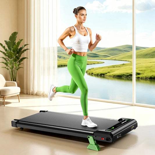 AKLUER Walking Pad Under Desk Treadmill Incline 2.5HP Remote Control